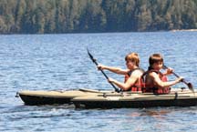 Kayaking on Powell Lake